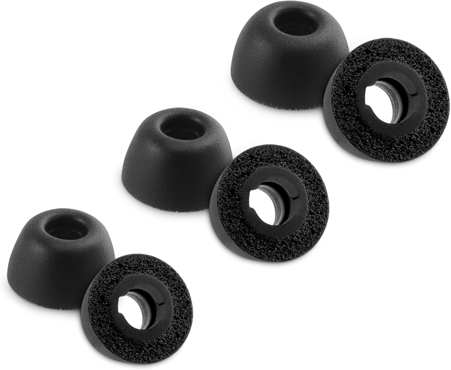 Replacement Foam Ear Tips for JBL Live Pro 2 / JBL Tune Buds/JBL Vibe Buds/JBL Live Beam 3 Wireless Earbuds, Ultimate Comfort, 3 Pairs (S/M/L, Black)