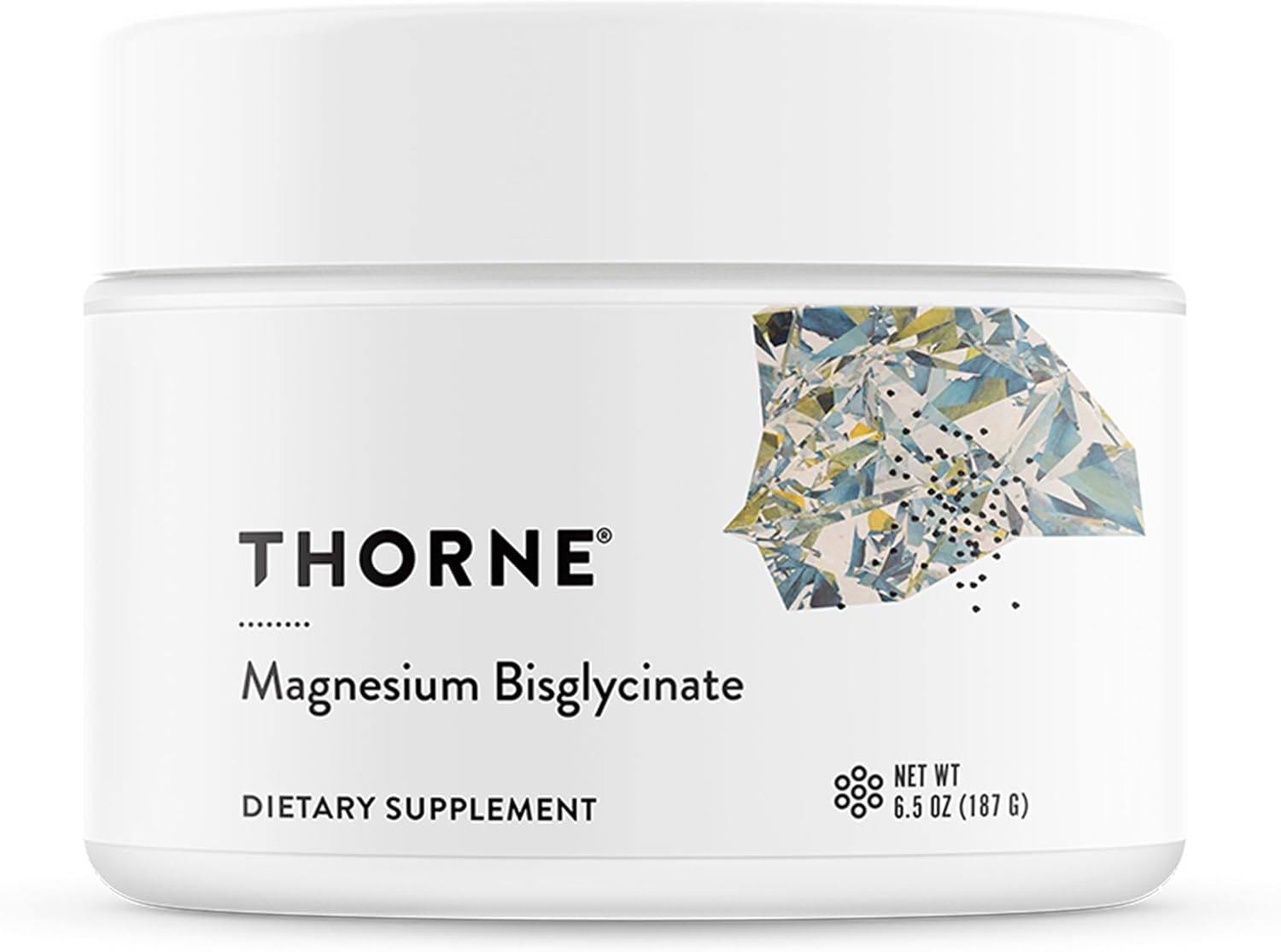 THORNE - Magnesium Bisglycinate - Powdered Magnesium Formula - Support Restful Sleep, Muscle Relaxation, Heart Health, and Metabolism* - NSF Certified for Sport - 60 Servings - 6.5 Oz Jar