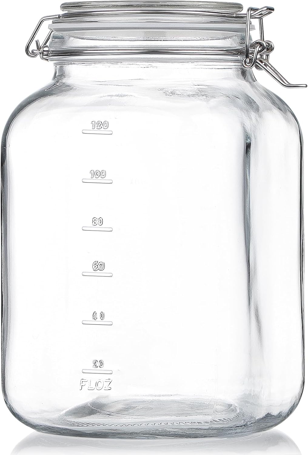 1 Gallon Glass Jar with Airtight Lid, 4.3" Wide Mouth Mason Jars