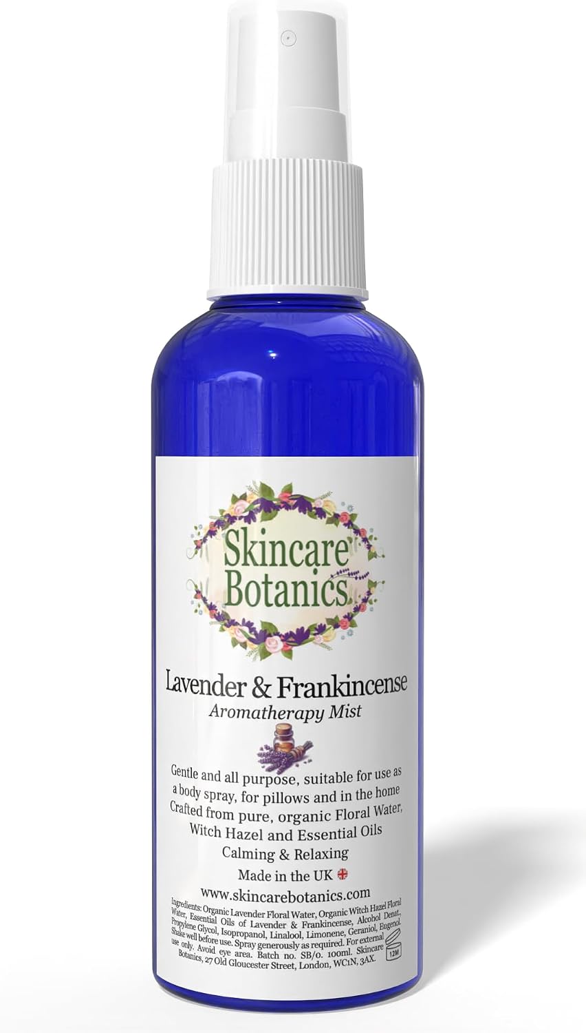 Skincare Botanics Lavender & Frankincense Spray | Natural Room, Pillow & Body Mist | Calming & Relaxing | 100ml