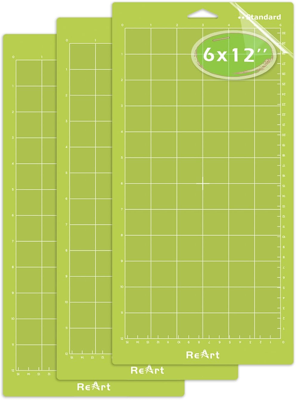 ReArt Standard Grip Adhesive Cutting Mat 6 x 12 Inch For Expression Machine - 3 Pack