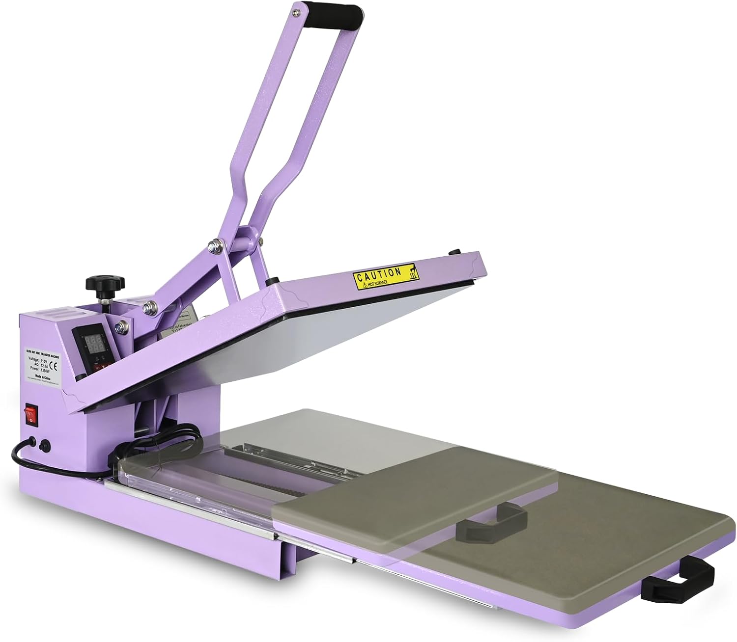 15x15 Slide Out Heat Press Machine for T-Shirts, Purple | Industrial Quality Heat Transfer Machine,Fast & Even Heating Sublimation Printer for Heat Transfer Vinyl