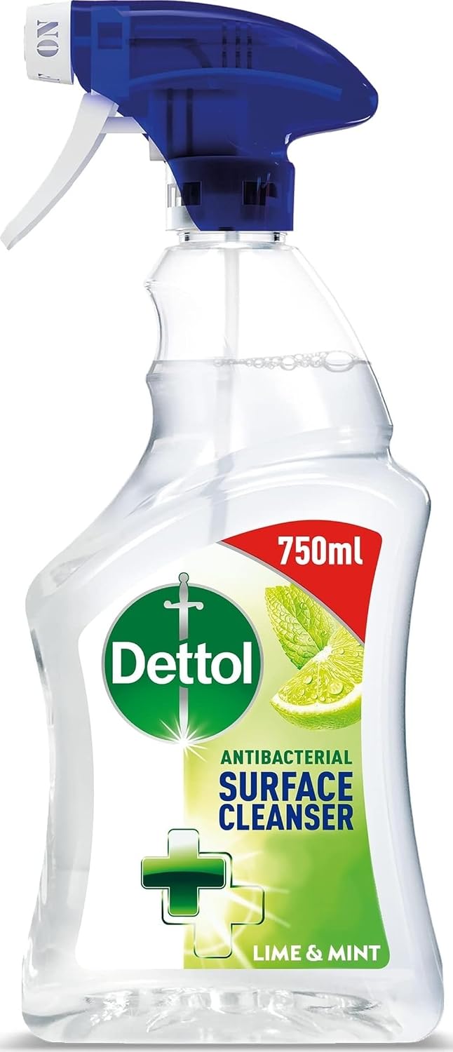 Dettol Antibacterial Surface Cleaning Spray, Lime and Mint, 750 ml (Pack of 1) (Packaging May Vary)