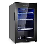 Beverage Refrigerator 17 inch Wide - 126 Can Beverage Cooler with Glass Door | Counter-Top/Freestanding Mini Beverage Beer Fridge | Temperature Memory | Invisible Door | Perfect for Soda, Beer