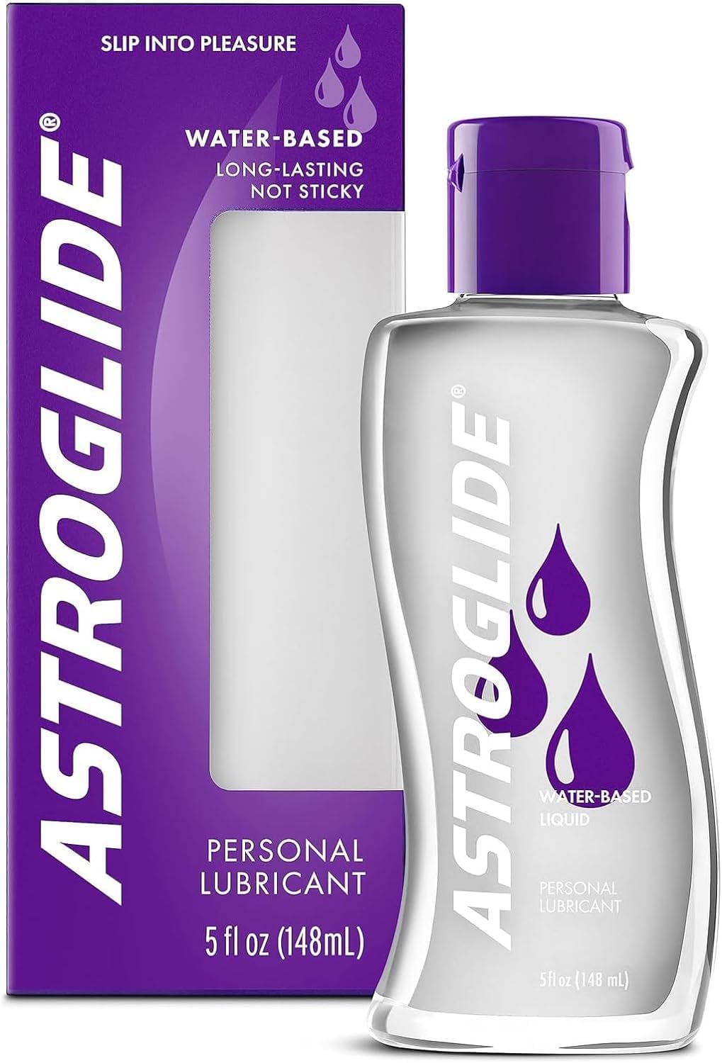 Astroglide Water-Based Lube (5oz), Liquid Personal Lubricant, Sex Lube for Men, Women, and Couples