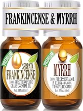 Healing Solutions Frankincense and Myrrh Organic Essential Oils - Therapeutic Grade 2/10ml Combo Pack - Frankincense Essential Oil
