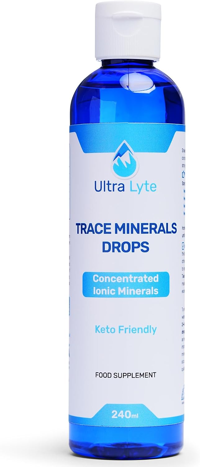 Ultra Lyte Trace Mineral Drops – 237 ml All Natural Complete Mineral Complex Food Supplement – 96 Days Supply – Electrolyte Drops – 72 Trace Minerals (8 oz)