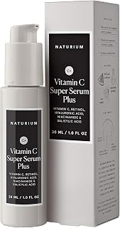 Naturium Vitamin C Super Serum Plus, Smoothing Face Care, plus Retinol, Hyaluronic Acid, Niacinamide & Salicylic Acid, 1 oz