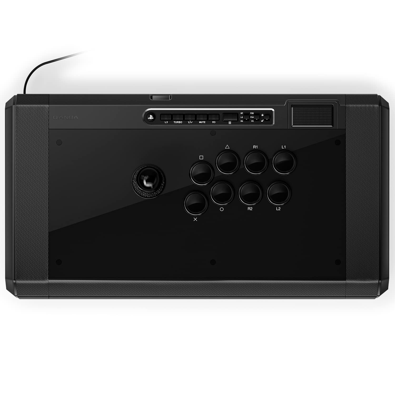 Qanba Q7 Obsidian 2 Wired Joystick for PlayStation 5/4 and PC (Fighting Stick) Officially Licensed Sony Product