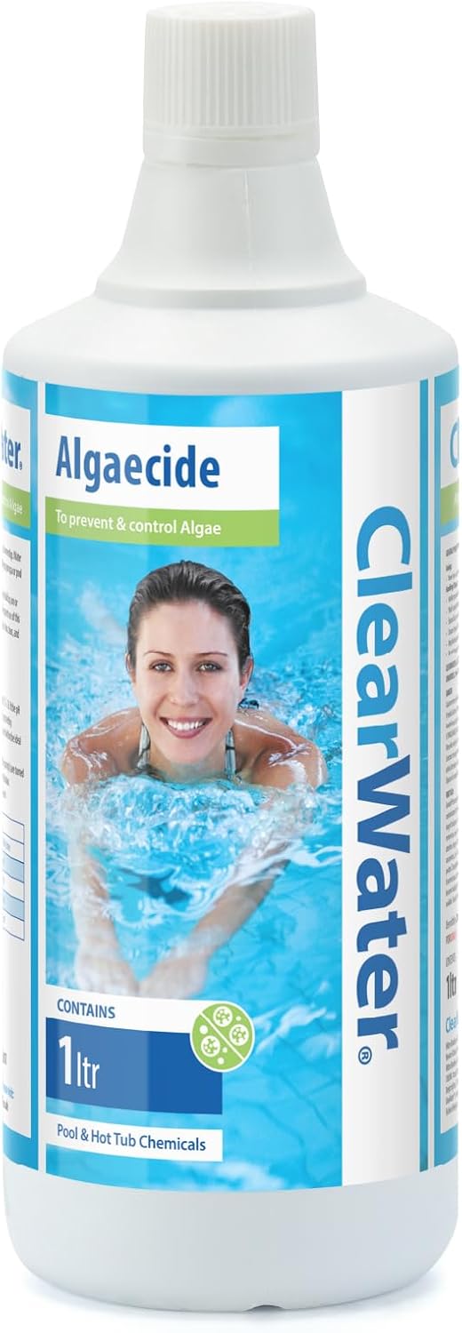 Clearwater Algaecide Algae Remover Hot Tub, Spa & Swimming Pool 1L