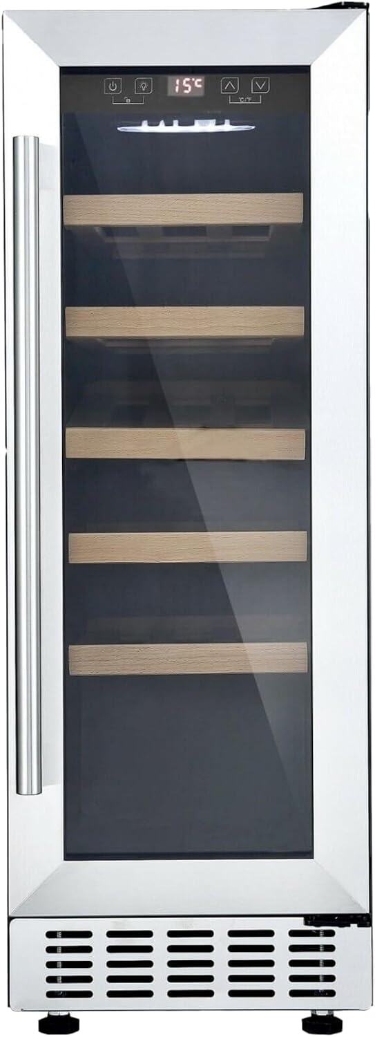 Cookology 60L Under-Counter Wine Cabinet - 20 Bottle - Stainless Steel