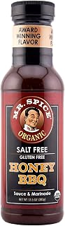 Mr. Spice Organic - Salt Free Sauce (13.5 Ounce (Pack of 1), Honey BBQ)