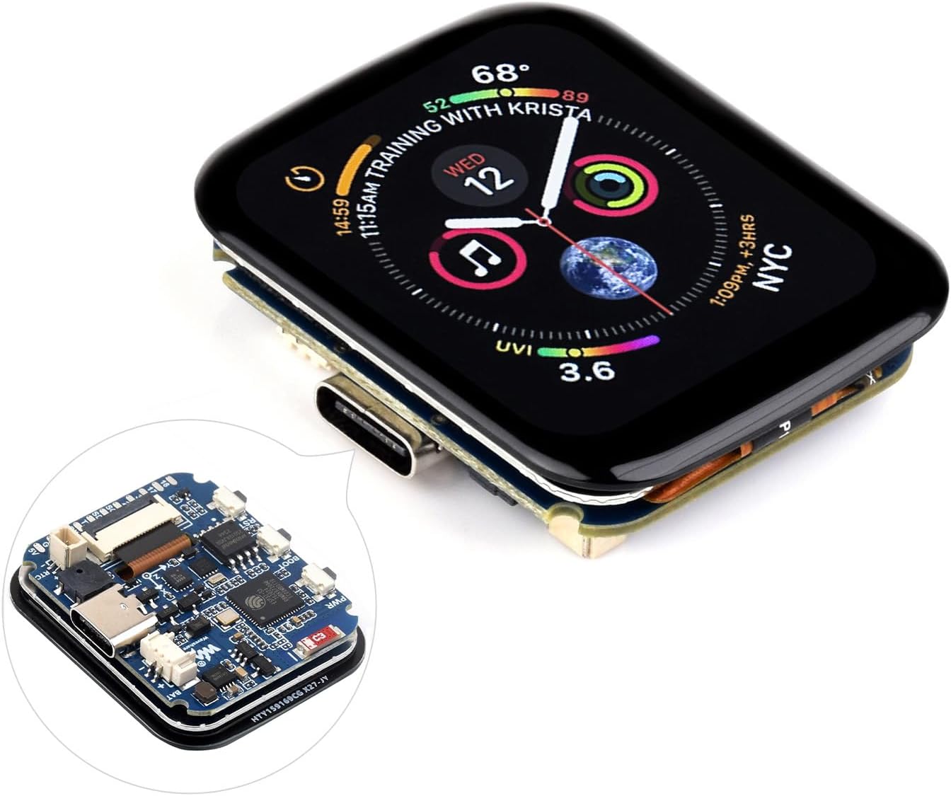 Waveshare ESP32-S3 1.69inch Touch LCD Development Board, No Batt