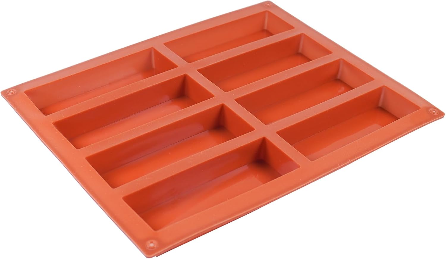 Melearch Chocolate Bar Moulds, 8 Cavity Silicone Cereal Bars Mould for Baking, Silicone Butter Mould, Bread Brownie Cheesecake Tray