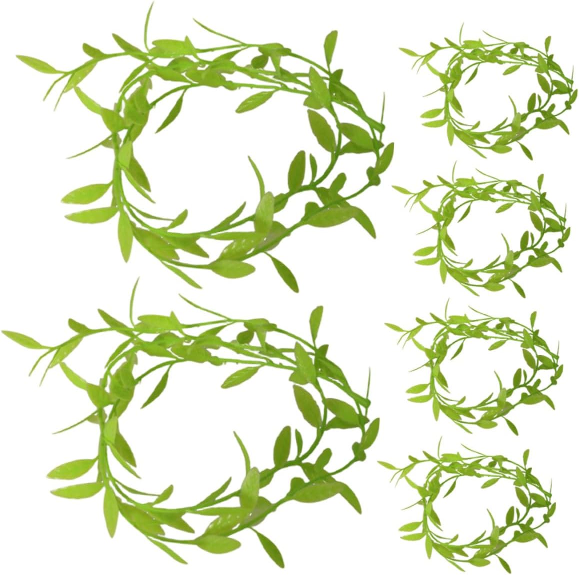 VICASKY 6pcs Miniature Dollhouse Vines Faux Greenery Garland with Realistic Leaves Artificial Leaf Garland for Micro Landscape Dollhouse Garden Decoration and DIY Craft Use