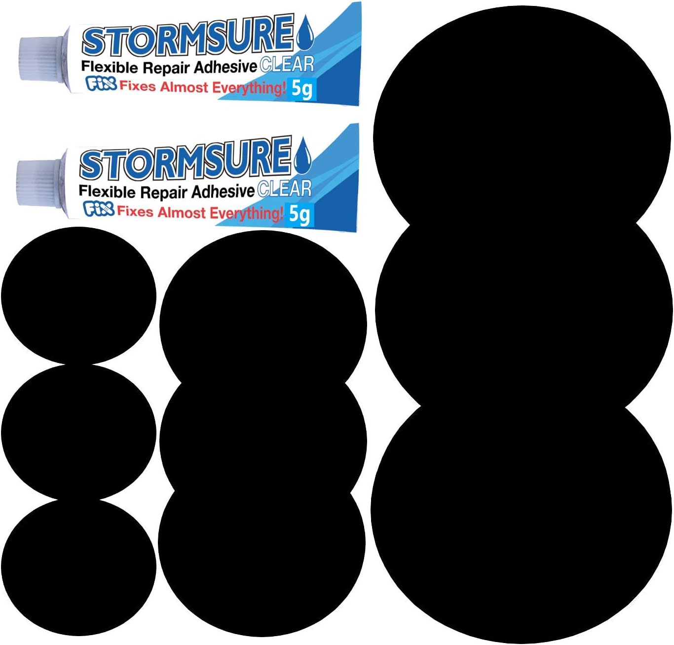 Inflatable Mattress Air Bed Repair Kit - PVC Or Suede Top Airbeds - Waterproof Liquid PVC Glue - Heavy Duty Patch Repair - Fix Hot Tubs Swimming pools And Spas - Vinyl And PVC Boats And Kayaks