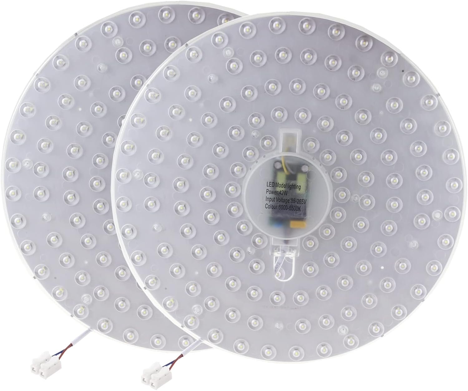 REXTiN 2Packs 11.8" 42W LED Light Engine Retrofit Kit 85-265V 6000K Daylight White, LED Light Board for Ceiling Fan Light kit Replacement Fluorescent Bulb Replacement(11.8IN 2Packs,White)