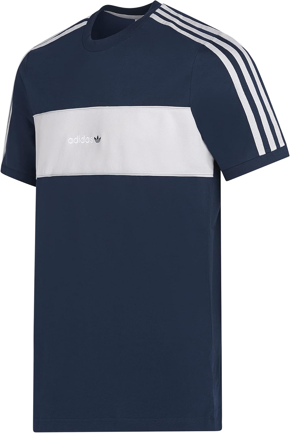 adidas Originals Mens T Shirt Crew Neck Trefoil Logo Tee Blue GK9692 (X-Small)