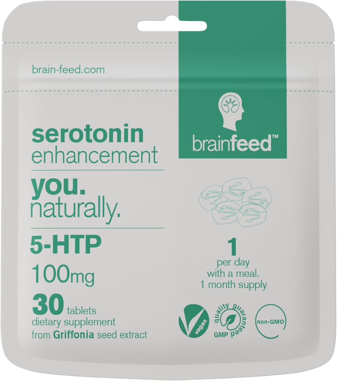 5HTP High Strength | 30 x 5HTP 100mg Tablets – 1 A Day | Natural 5 htp Supplements from griffonia Seed Extract | UK Manufactured