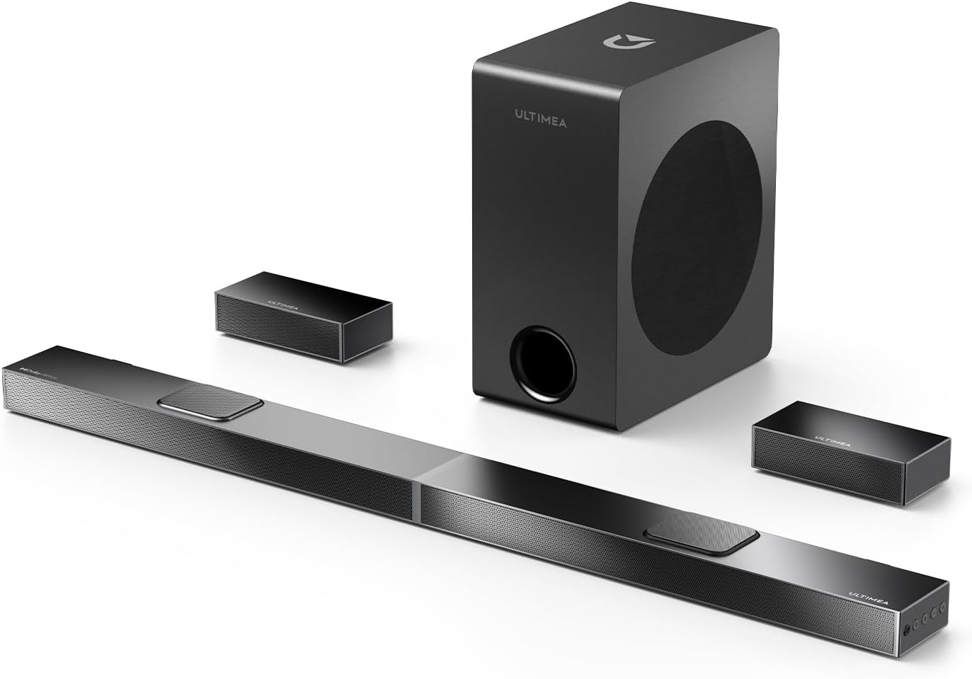 ULTIMEA 5.1.2 Soundbar with Dolby Atmos, 520W Peak Power, Home Theater Surround Sound System, Sound Bar for TV, 8" Wireless Subwoofers, 2 Upward-firing Drivers, 4K HDR, Nova S80 (2025 Upgraded)
