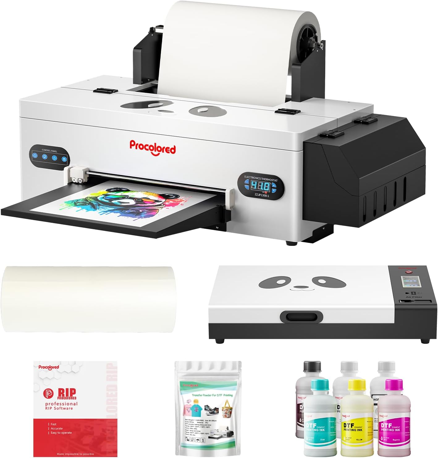 Procolored F13 A3 L1800 DTF Apparel Printer with Curing Oven Direct to Film Heat Transfer Printing Machine for T Shirts,Hoodies, and Fabric