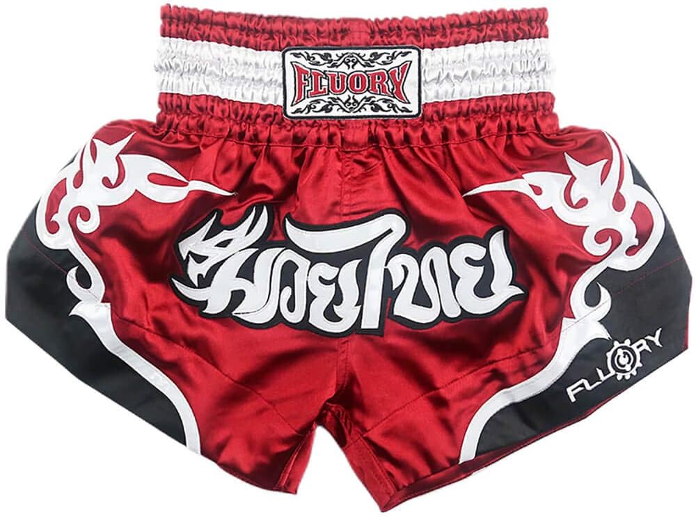 FLUORY Muay Thai Shorts, Tear-Resistant Boxing Shorts MMA Fight Kick Clothing For Men Women Kids Martial Art Training Grappling.