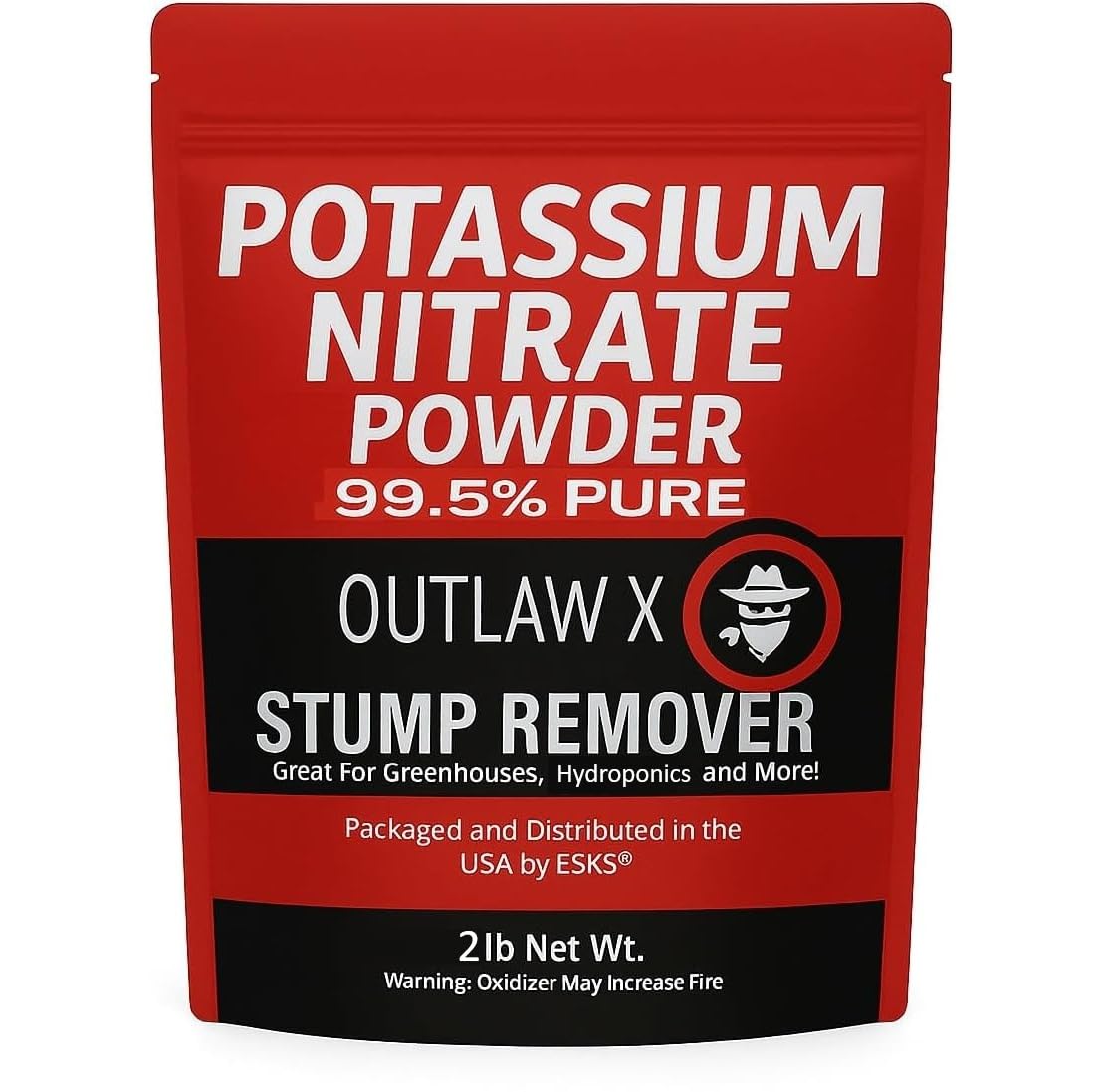 Outlaw X 99% Pure Potassium Nitrate Powder, Tree Stump Remover Water Soluble, 2 lb Net Weight