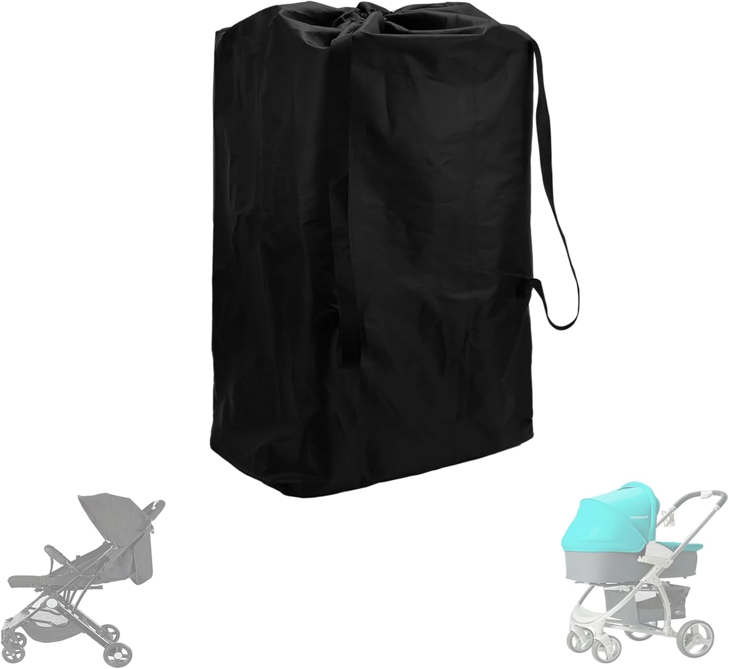 Travel Stroller Bag, Buggy Bag, Extra Large Airplane Pushchair, for Airplane Pram Cover Buggy Travel Bag, Waterproof Gate Check Bag Organizer Pushchair Cover (One-Shoulder Regular Style)