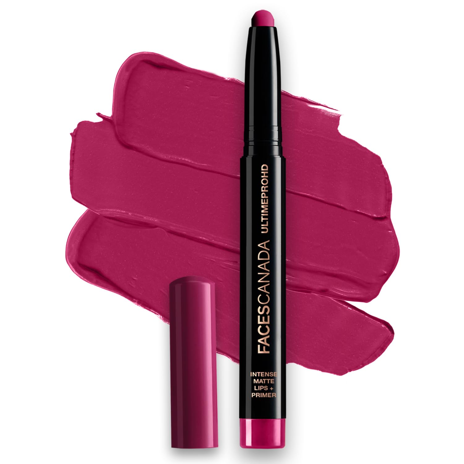 Ultime Pro HD Intense Matte Lipstick + Primer - Chestnut (Red) | 9 Hour Long Lasting Lip Color | Lightweight & Smudge Proof Matte Finish | 0.05 Oz/1.4g