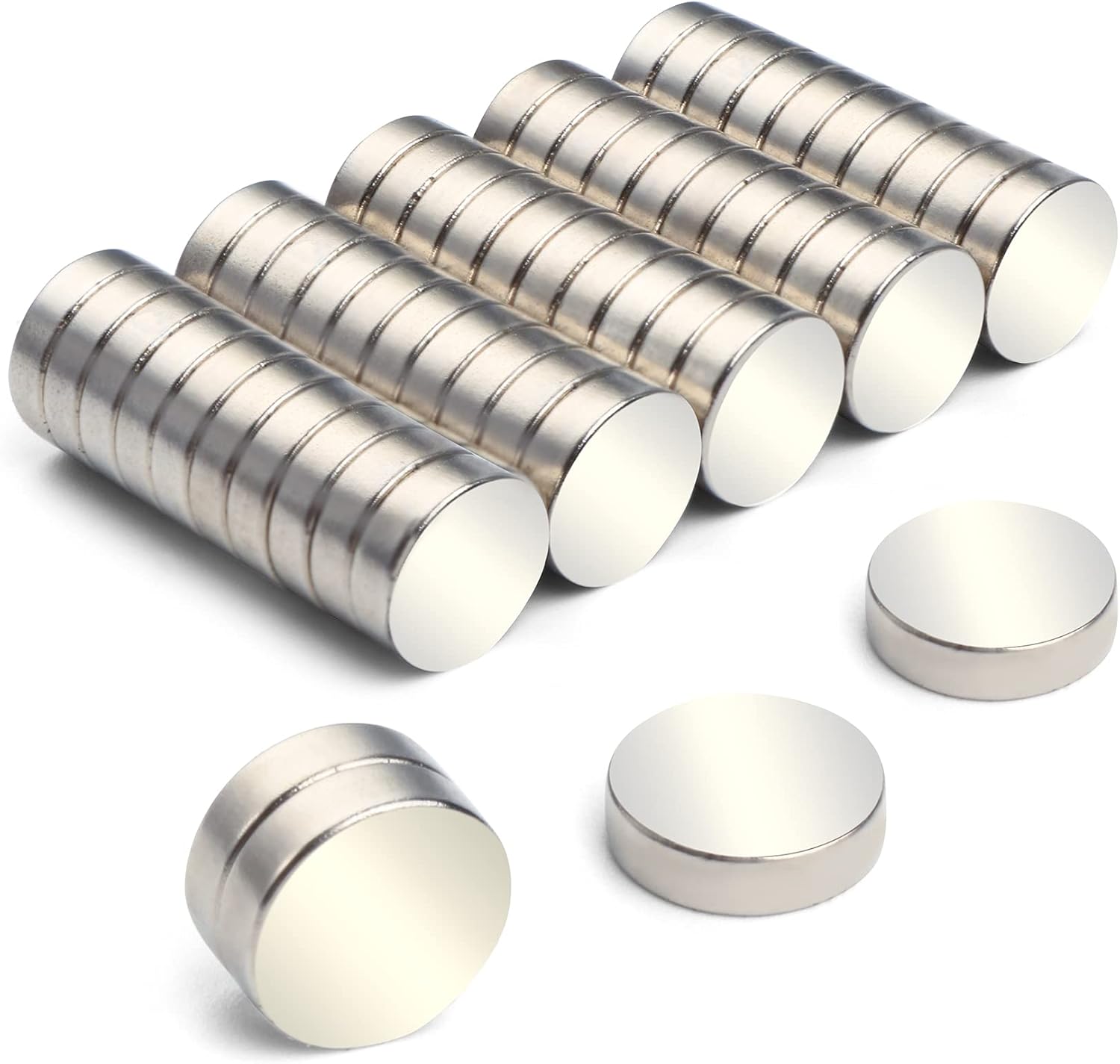 FINDMAG 50 Pack 10 x 3 mm Magnets, Fridge Magnet, Strong Small Magnet, Strong Whiteboard Magnets, Tiny for Adults, Magnetic Flat for Fridge, Whiteboards, Crafts, Tools, DIY, Home, Office