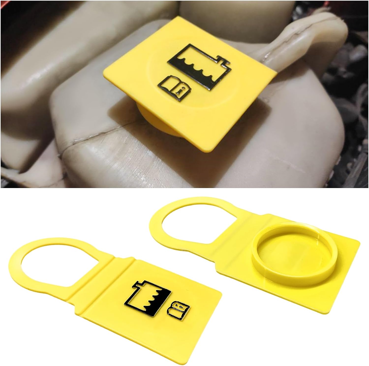 Engine Coolant Reservoir Cap, Coolant Recovery Water Tank Cap OEM 55111074AA 52079331, Coolant Tank Cap Compatible with Grand Voyager Wrangler Cherokee, Car Accessories (2 PCS)