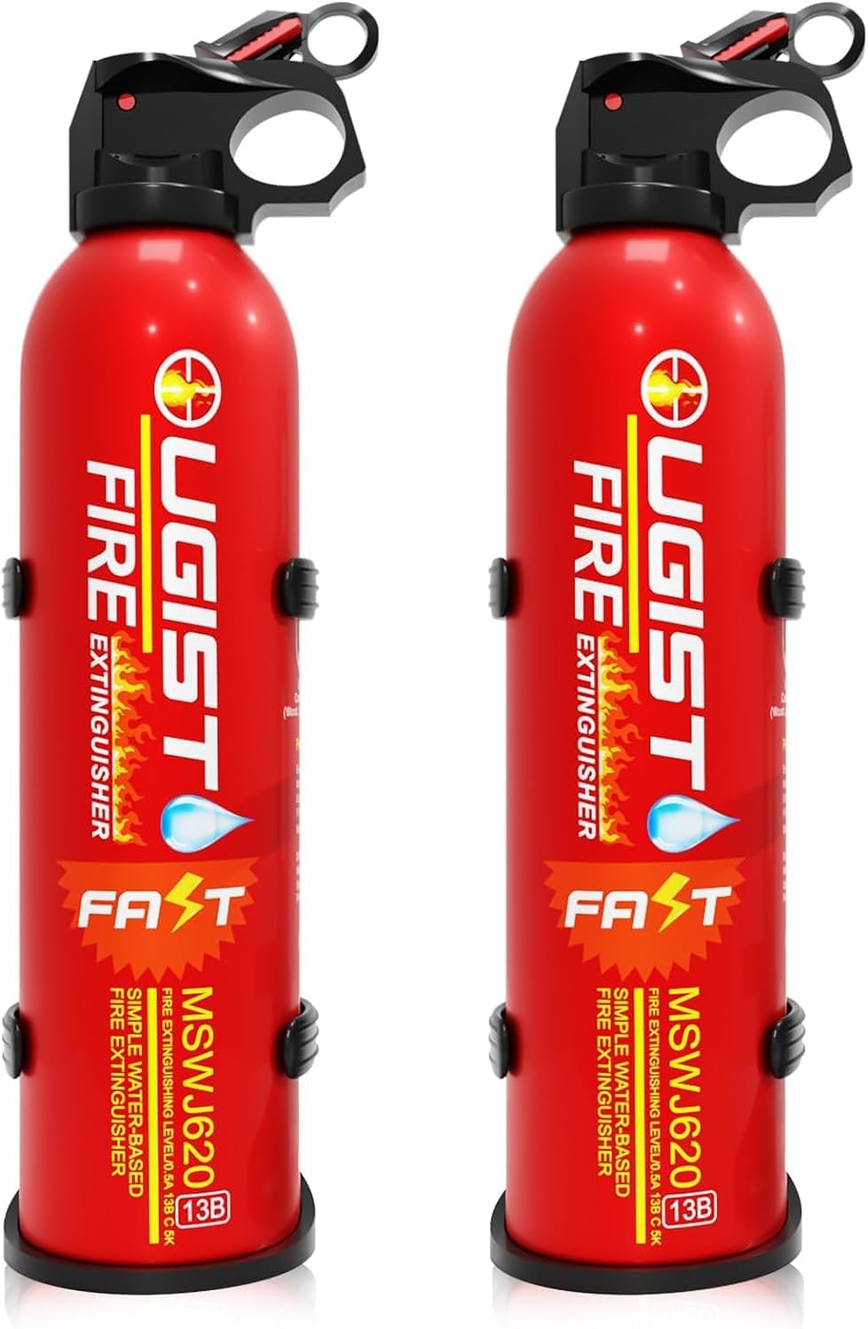 2-Pack Small 600ml Portable Fire Extinguisher for Home and Kitchen, Multi Purpose Water-Based Fire Extinguishers for Quick Emergency Response, Ideal for Camping and Outdoor