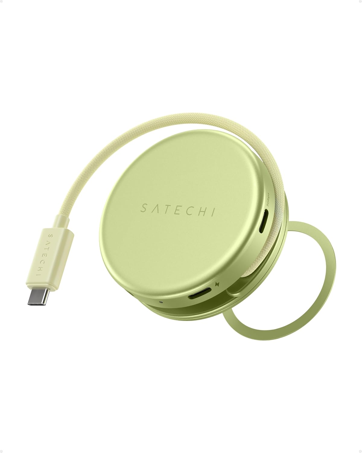 Satechi OntheGo 5-in-1 USB-C Hub, 4K/60Hz HDMI, SD Card Reader, Citrus