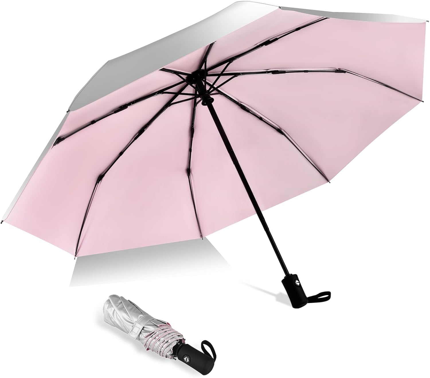42/46inch UPF 50+ Sun Umbrella UV Protection UV Umbrella Parasol Umbrellas Travel Compact for Rain Sun Waterproof And Wind Resistant Sun Blocking Umbrellas Auto Open Close