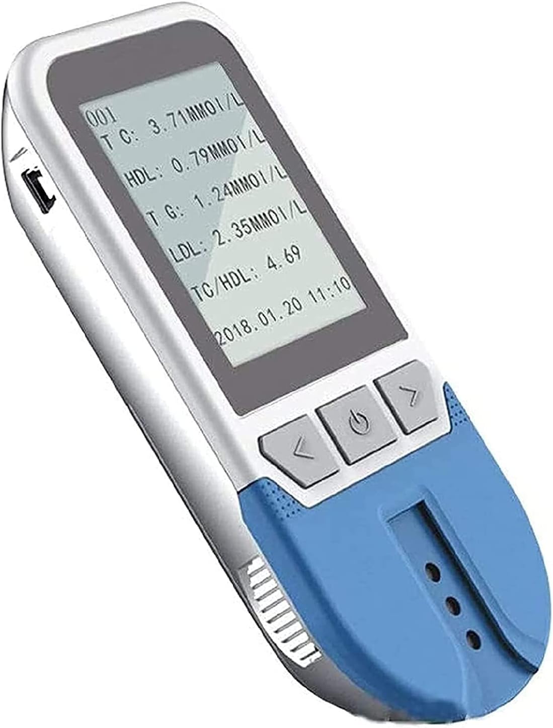 Blood Lipid Tester, Easy To Use Home Test Multi-Function 5 In 1 CHDL,LOL,HDL And Total Cholesterol Tester, For Home Lipid Analyzer Health Care Machine