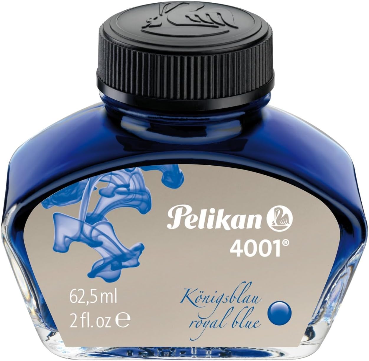 Pelikan 4001 Bottled Ink for Fountain Pens, Royal Blue, 62.5ml, 1 Each (329136)