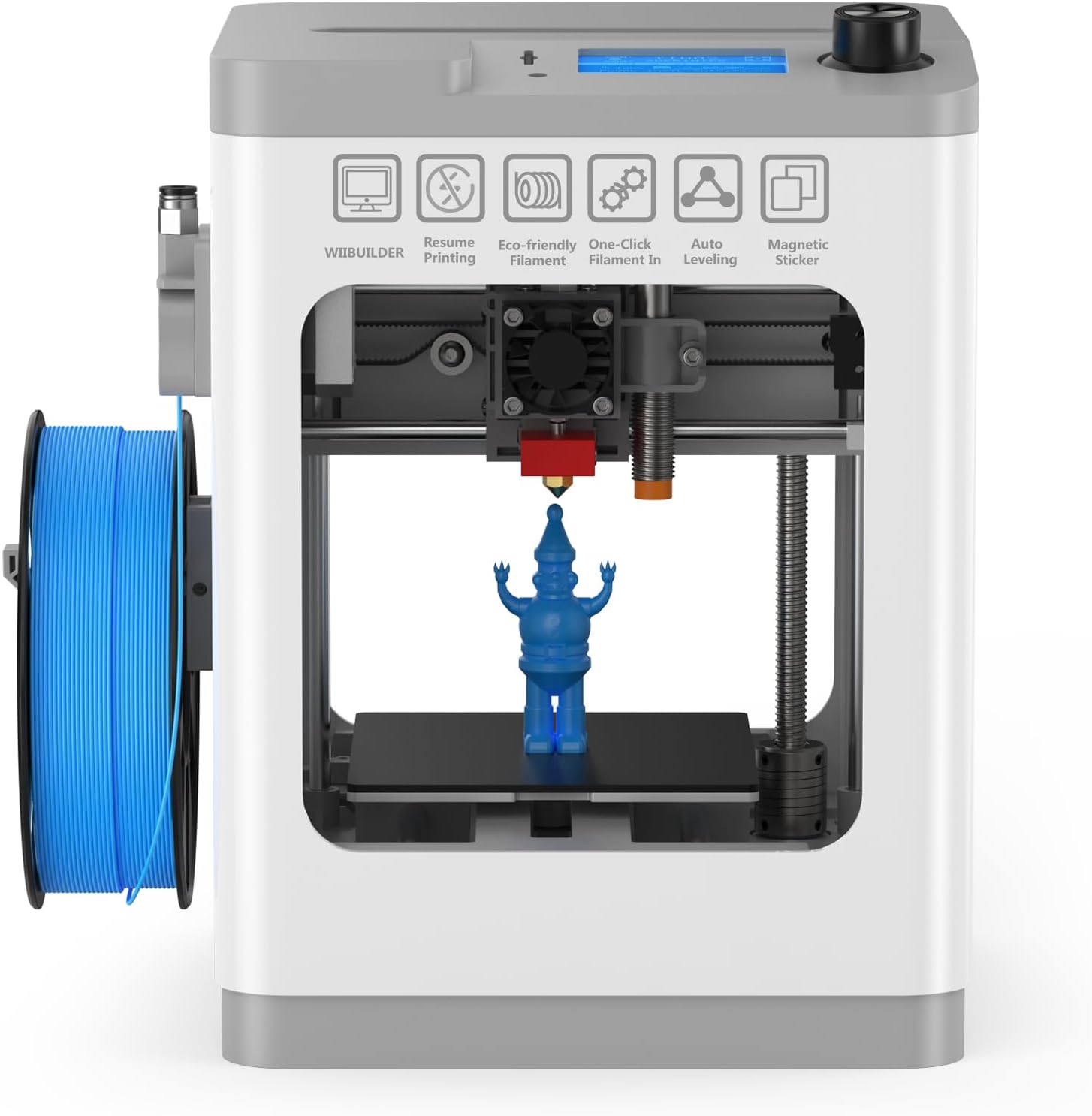 Upgraded Tina2 3D Printer, WEEFUN Auto Leveling DIY 3D Printers for Beginners, Fully Open Source with Resume Printing, LCD Screen and Removable Magnetic Build Plate, Work with PLA/PLA Pro/TPU Filament