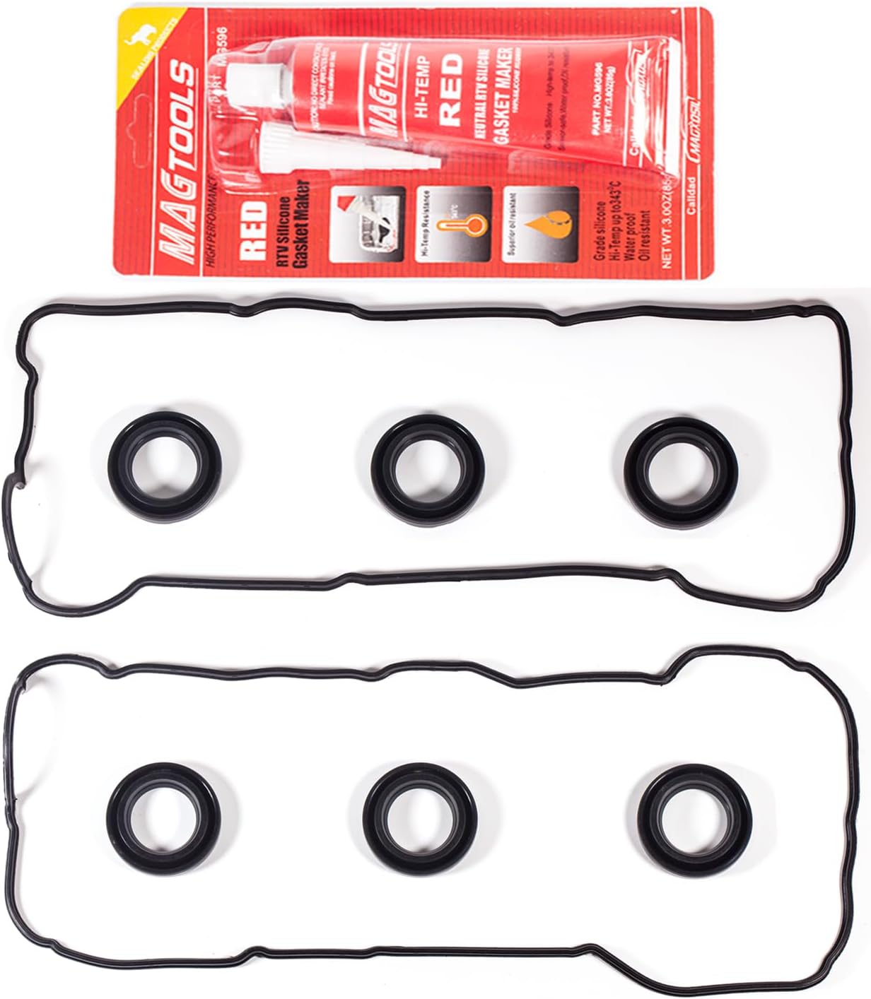 VS50588R for Lexus ES300 3.0 Valve Cover Gasket & Gasket Maker 3oz- Toyota Camry,Avalon,Sienna,Highlander,Solara,Lexus ES330,RX300, RX330, RX400h 3.0L 3.3L VS50515R,11214-0A010,11213-0A010.