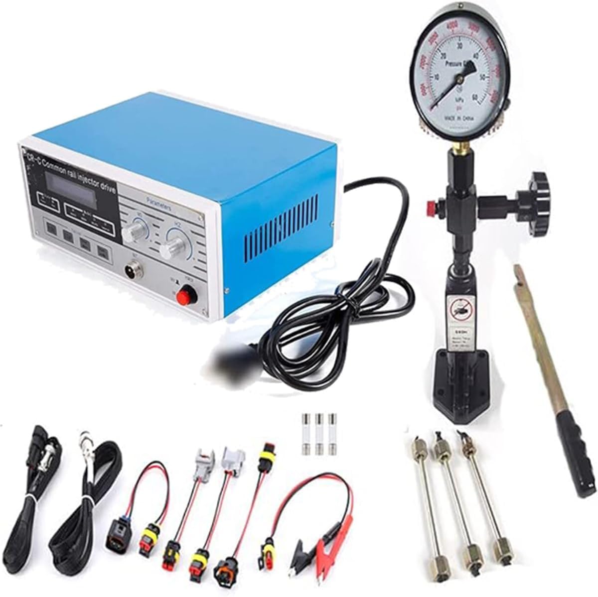 ALSUP CR-C Common Rail Injector Testing Machine Fuel Tester Multifunctional Detector, Common Rail Injector Tester, Professional Diesel Nozzle Tester + S60H Fuel Injector Nozzle Tester