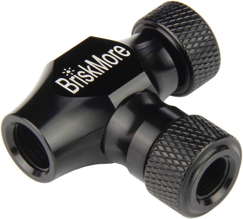 Black CO2 Inflator Presta and Schrader Valve Compatible Bicycle Tire Pump for Mountain and Road Bikes with Insulated Sleeve - No CO2 Cartridges Included, Quick&Easy