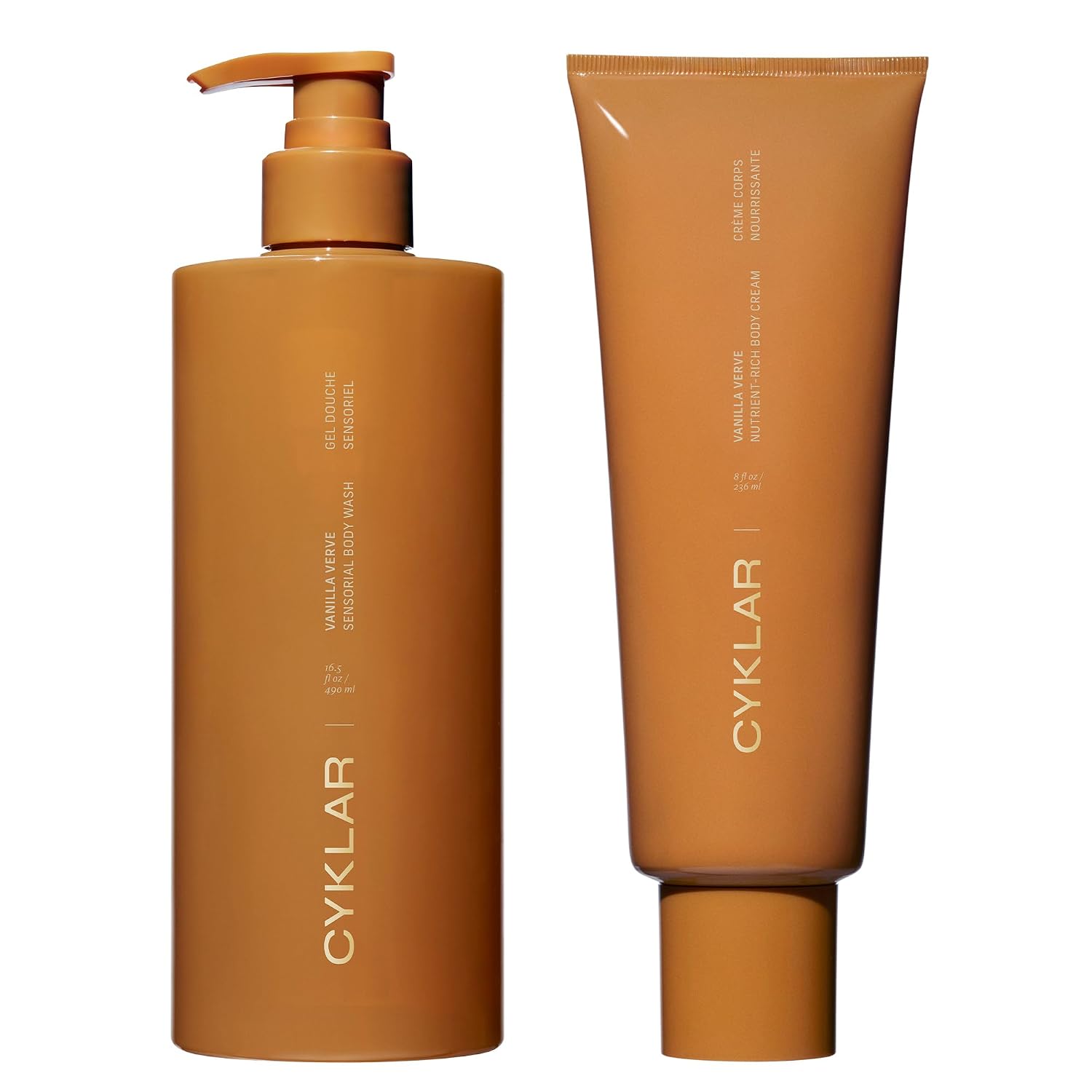 CYKLAR - Nutrient Rich Body Cream + Sensorial Body Wash - Bundle - Vanilla Verve Fragrance