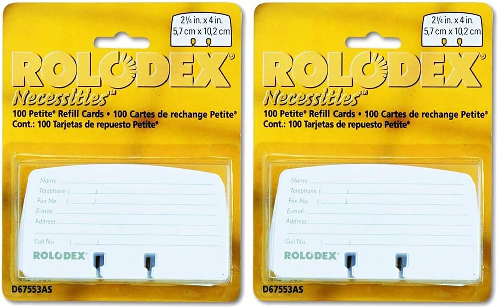 Petite Refill Cards, 2 1/4 x 4, 100 Cards/Pack