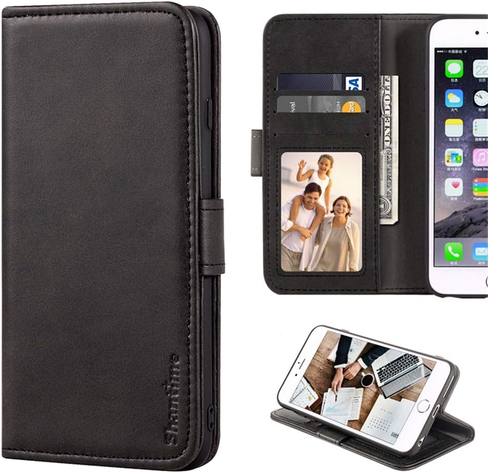 Suede Texture PU Leather Wallet Phone Case Compatible with Xiaomi Qin F21 Pro Camera version, Magnetic Flip Cover with Card Slots and Full Protection (Black)