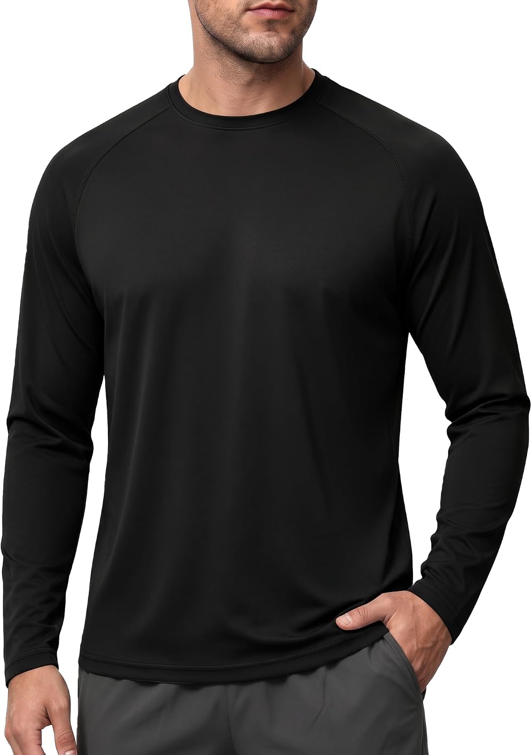 Long Sleeve Shirts for Men-Quick Dry UV Sun Protection T-Shirts for Workout