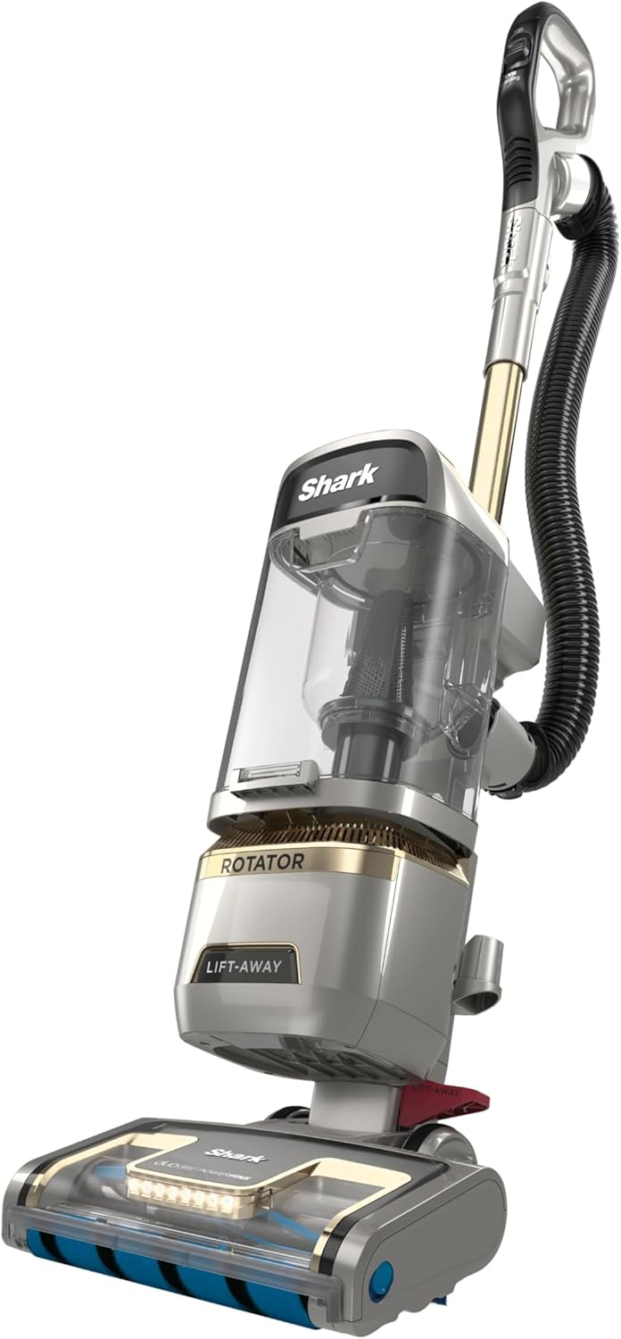 Shark | Upright Vacuum Cleaner for Home | Rotator Lift-Away | No Hair Wrap | HEPA Filter | Lightweight Bagless Vacuum for Pet Hair | LED Headlights For Carpets & Hardwood Floors | Silver | LA502