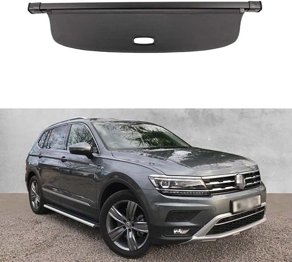 Car Retractable Rear Trunk Parcel Shelf for Volkswagen VW Tiguan Allspace 2018 2019 2020 2021 2022, Luggage Shade Shield Protective Cover Cargo Cover Roller Blind Accessories