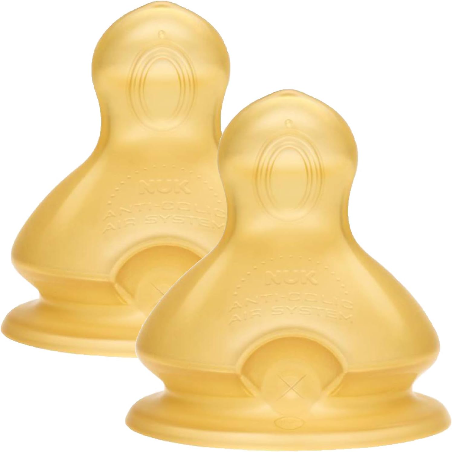 NUK First Choice+ Latex Replacement Teats , 6-18 Months with Medium Feed Hole , 2 Count