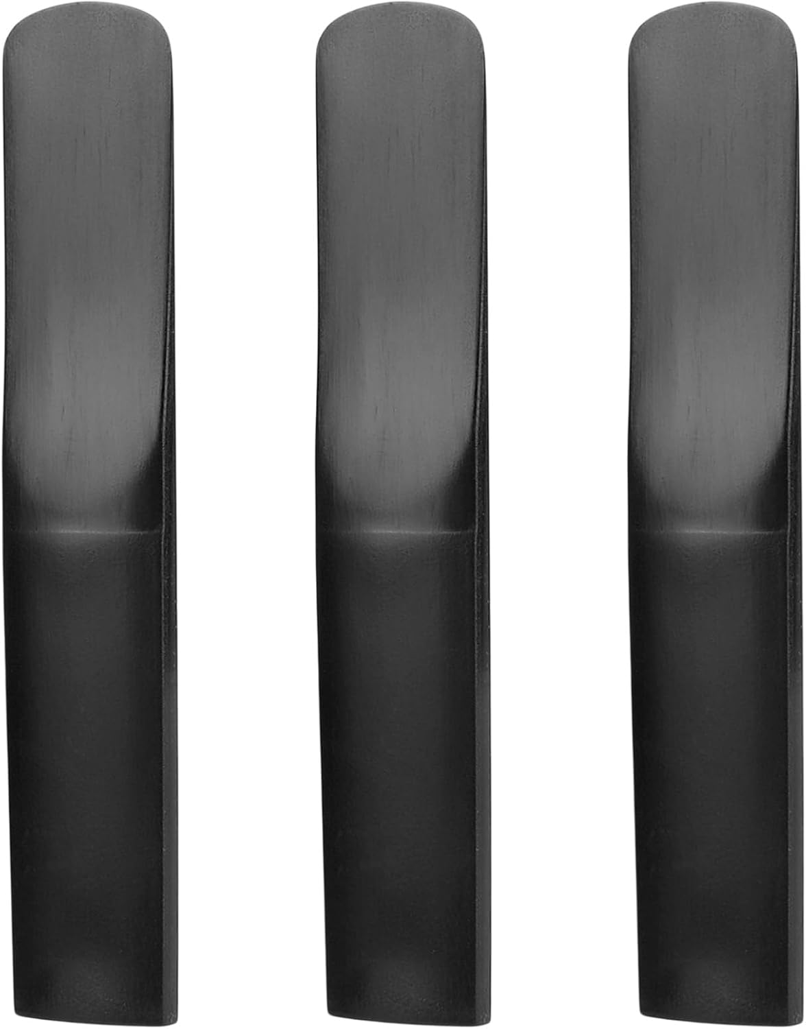3pcs Resin Clarinet Reeds, 2.5 Strength Bb Plastic Clarinet Reed Traditional Style Bass Saxophone Mouthpiece Replacement Part Accessories for Beginners Students Educators Music Lovers(Black)