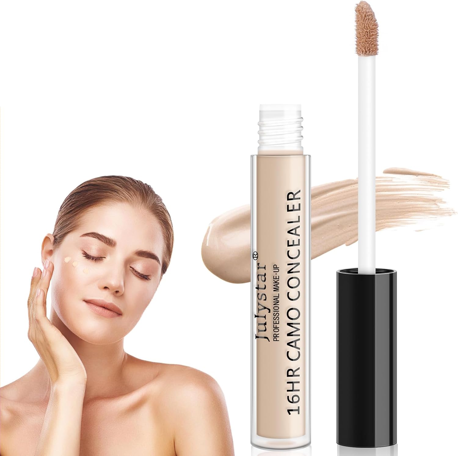 Full Coverage Concealer for Mature Skin - Long Lasting Moisturising Under Eye Concealer, Easy to Blend, Vegan Residue Free (103#, 2.5ml)