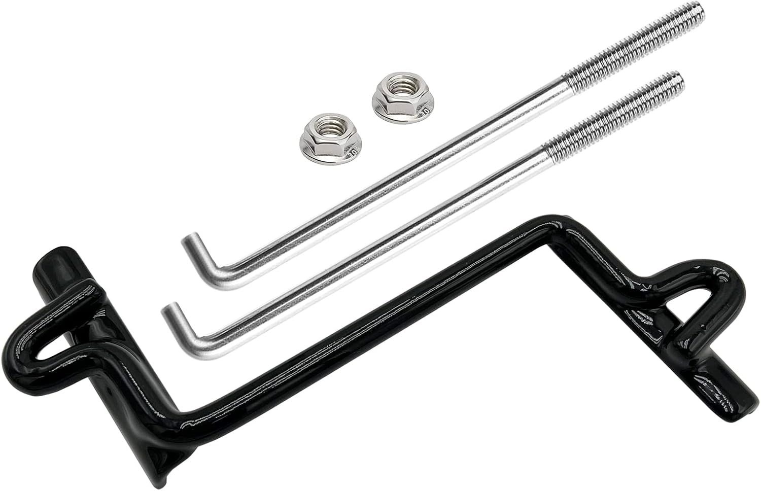 Battery Hold Down Kit Replacement for Select Jeep Models,Jeep Cherokee 1997-2001,Jeep Wrangler 1987-1995,with 304 stainless steel flange nut and L bolt kits